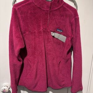 Patagonia Fuchsia and Gray Snap Pullover